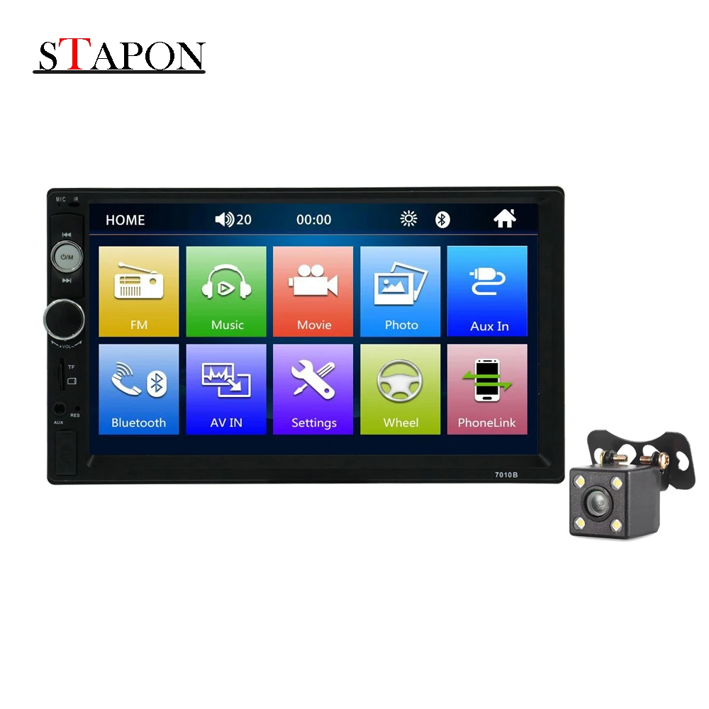 

STAPON 7inch car MP5 player with Bluetooth mirror link Android-two-way control teering wheel control rear view FM 7010B