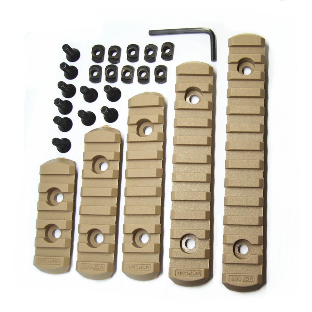 Высокое качество 5 7 9 11 13 слотов м LOK Rail Basic Segment Handguard Section Aircraft Grade Polymer Picatinny Weaver для