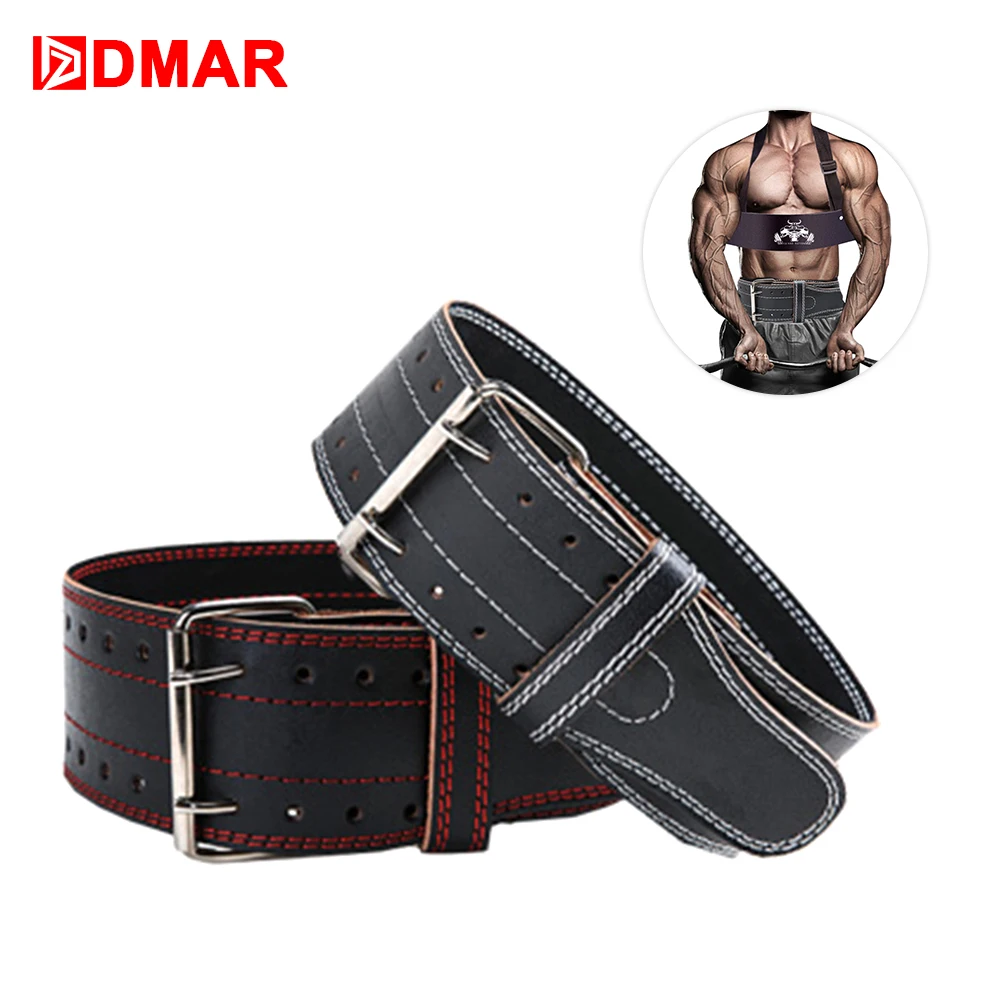 

DMAR Cowhide Weightlifting Belt Fitness Crossfit Dumbbell Barbell Power lifting Support Training Equipment Waist Protector Gym