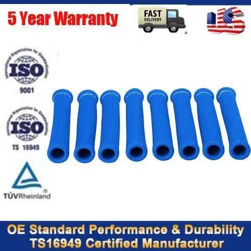 

PRECISION AUTO LABS 8PCS 1200 degree SPARK PLUG WIRE BOOTS HEAT SHIELD PROTECTOR SLEEVE SBC BBC