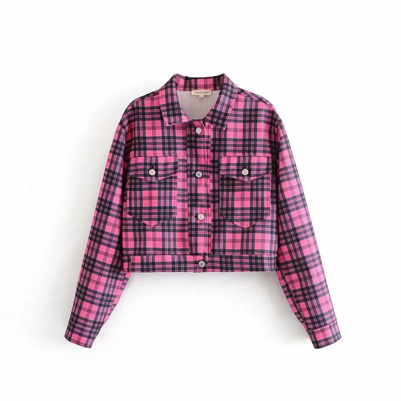 2018 Women Fashion preppy style plaid single breasted Jacket ladies chic long sleeve casual slim outwear Coat brand Tops CT134