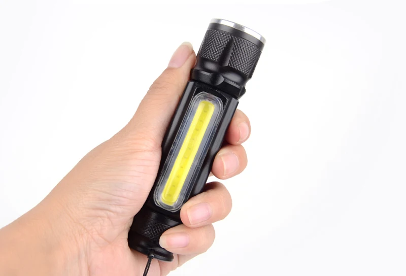 Z20 516 Многофункциональный светодиодный светильник-вспышка с зарядкой от USB, мощный фонарь T6, боковой светильник COB, дизайнерский светильник-вспышка с магнитом на хвост