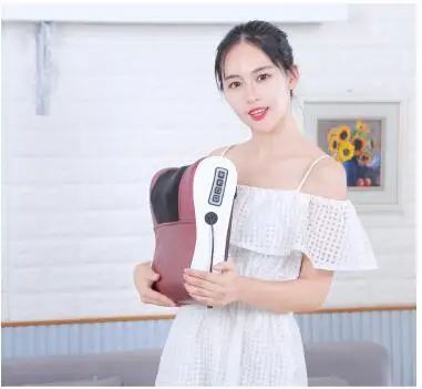 Multifunctional Neck Massager Cervical Shiatsu Massage Back Waist Body Electric Kneading Massage Pillow Cushion Neck Massage