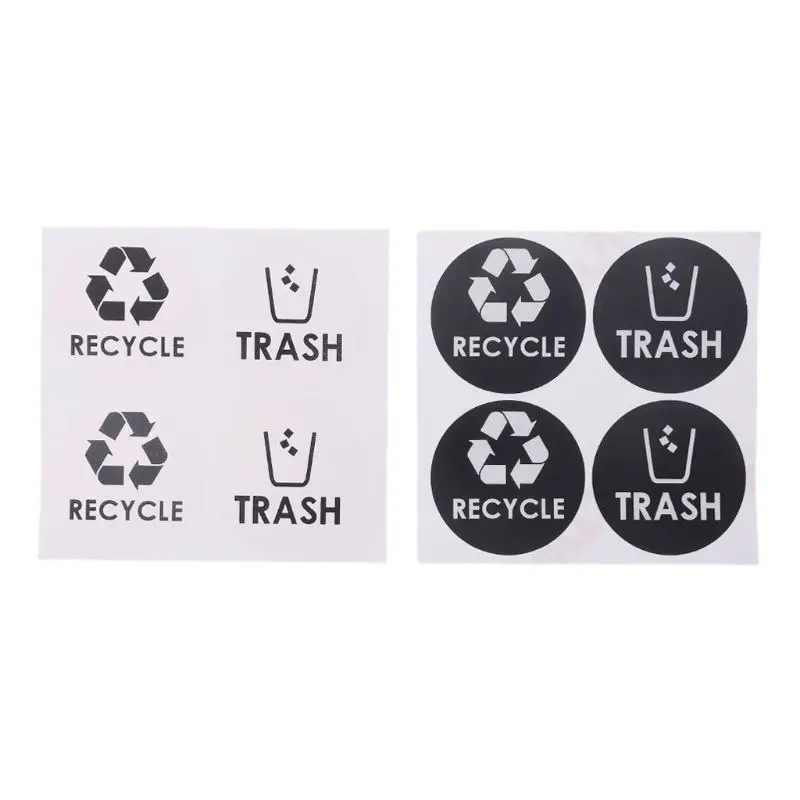 

Recycle Trash Symbol Vinyl Lettering Decals Sticker For Trash Cans Garbage Container Home Decor Gift