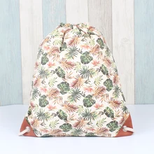 Знаменитый дизайн холщовый мешок на завязках мешок для пляжа для женщин и мужчин сумка для хранения путешествий рюкзак для подростков coulisse zaino