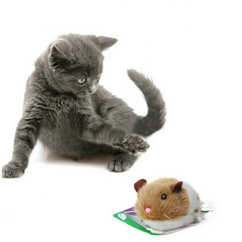 Мышь Тяговая цепь шок встряхнуть интерактивные Творческий игрушечная кошка домашних животных Игрушки для котов крыса искусственный мех не Н