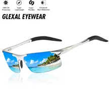 Мужские поляризованные солнцезащитные очки из алюминия и магния, солнцезащитные очки для вождения, прямоугольные Оттенки для мужчин