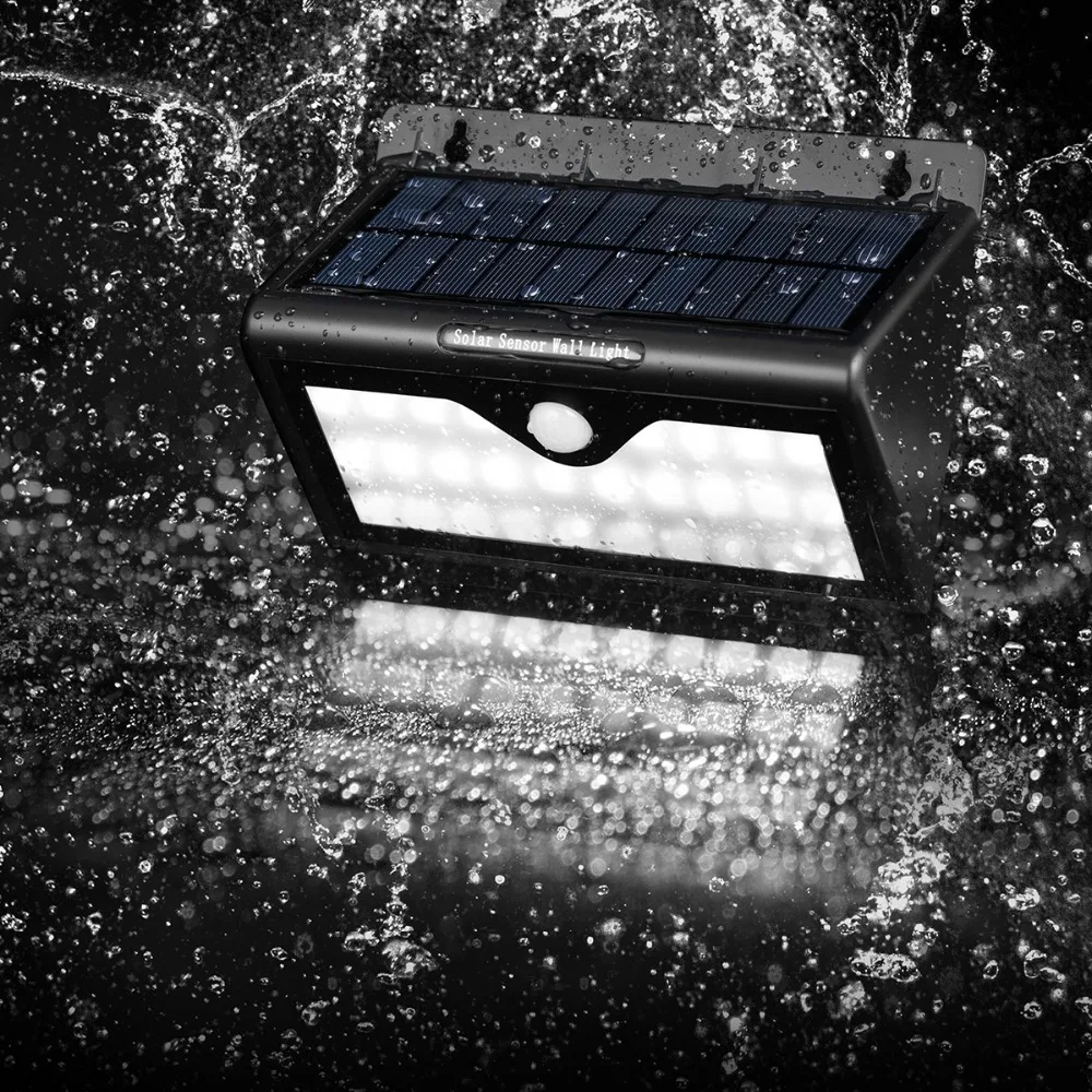 New 46 LEDs solar powered wall lamp hight light / Dim light mode IP65