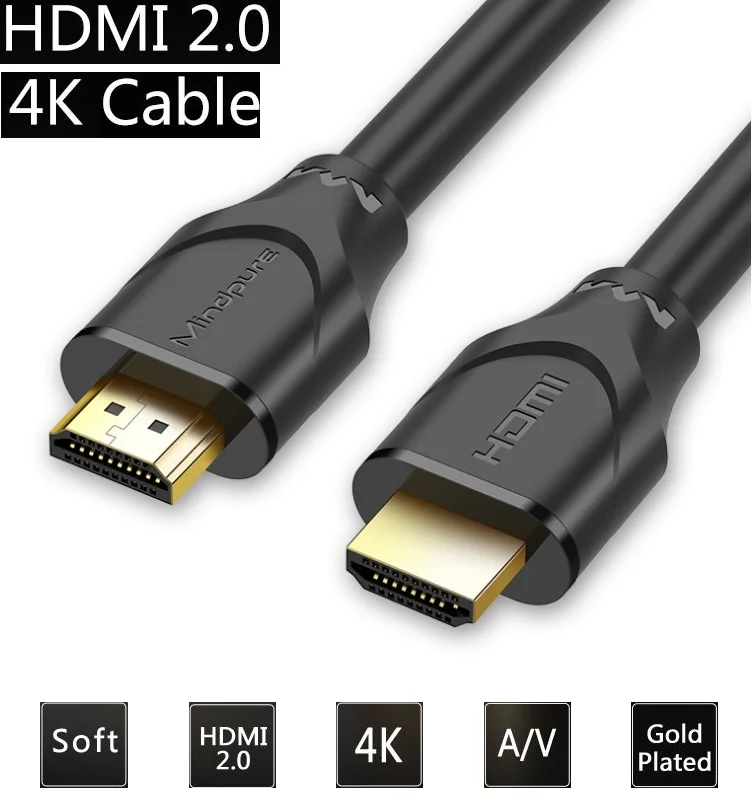 4 K/60Hz HDMI к HDMI 2,0 кабель ПВХ 3D поддержка для ноутбука тв жк-ноутбука PS3 проектор компьютерный кабель