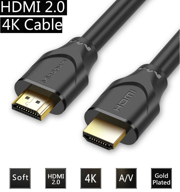 

4K/60Hz HDMI to HDMI 2.0 Cable PVC 3D Support for laptop TV LCD Laptop PS3 Projector Computer Cable