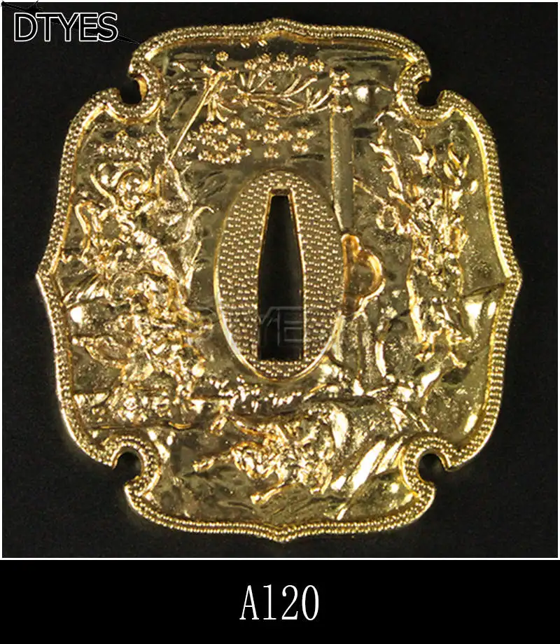 Сплав японские аксессуары для мечей Tsuba Красивая защита для катаны вакизаши Танто 3,2 см ширина(около хабаки) лезвие Al01-Al32 - Цвет: Al20