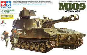 TAMIYA 37013 M109 155 мм самоходный howitzere вьетнамское поле боя|tamiya|battlefieldbattlefield vietnam |