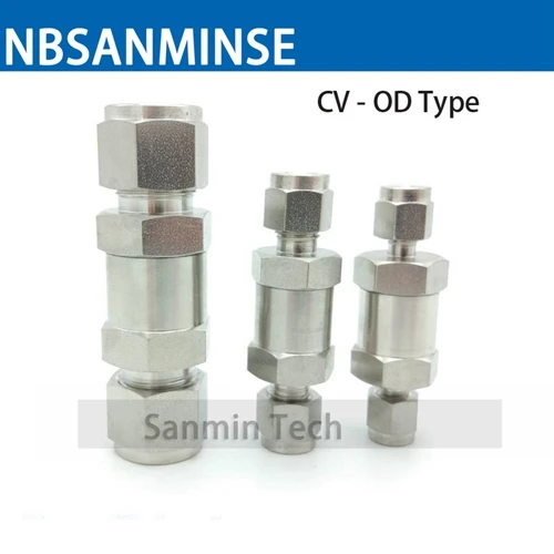 NBSANMINSE CV-OD/F Мини в линии обратный клапан 6000 фунтов/кв. дюйм Нержавеющая сталь 316L 1/8 1/4 3/8 1/2 3/4 SS обратный клапан