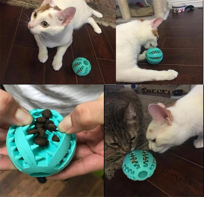 1 шт. кошка собака мяч игрушки 5 см интерактивные нетоксичные мягкие резиновые кошки жевательная игрушка для собак Домашние животные чистка зубов прыжки шарики IQ обучающая игрушка