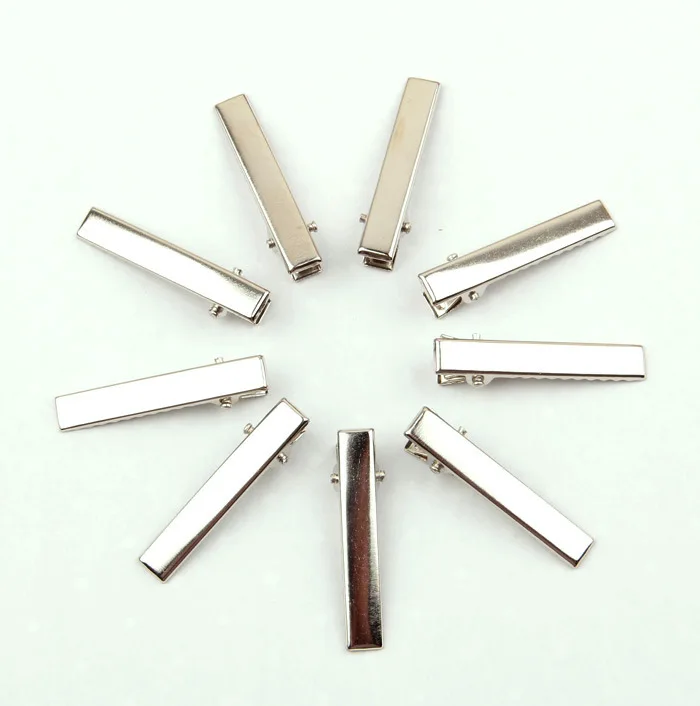 

Wholesale 2014 New kids Girls Alligator Clip Silver Metal Hair Clips Hair Accessory 100pcs/lot Freeshipping