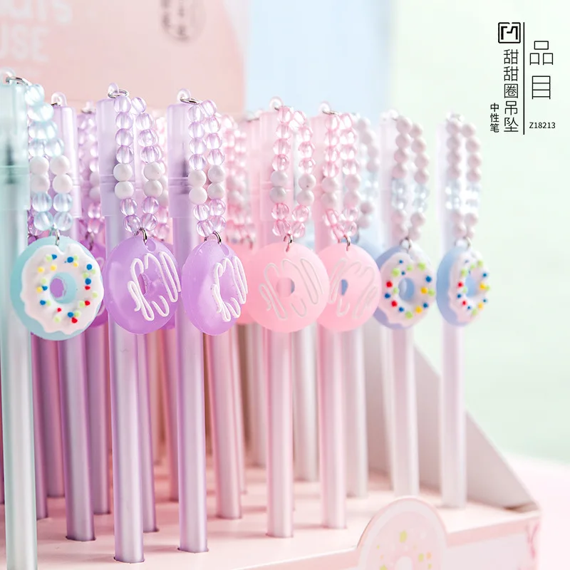 

1 pcs Lovely Doughnuts Style Gel Ink Pen Promotional Gift Stationery School & Office Supply