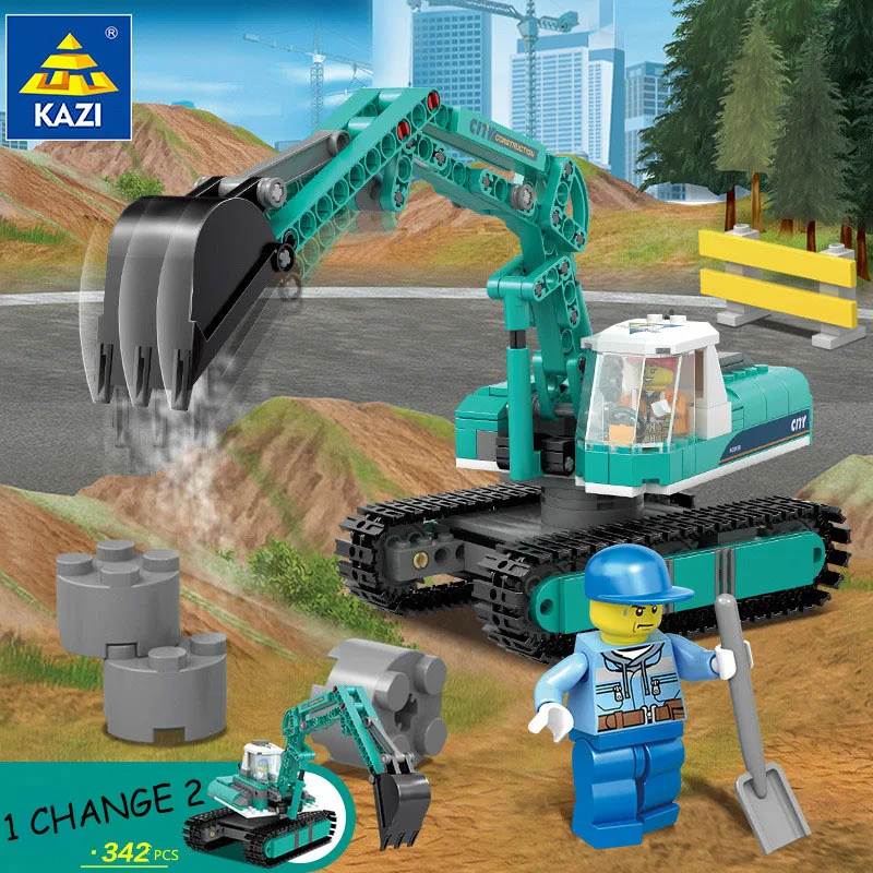 

Engineering Excavator Vehicles Bulldozer Model Building Blocks Compatible Legoed City Construction Bricks Children Toy 80543
