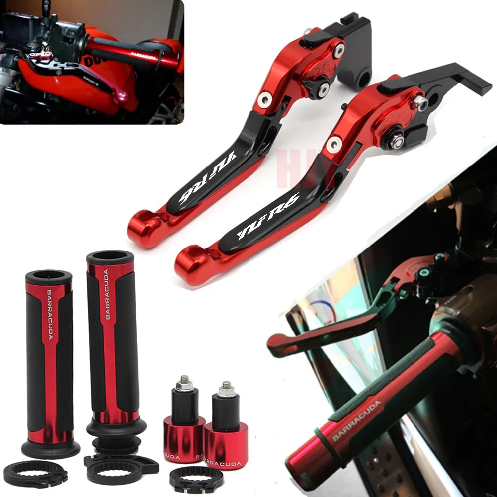 Лазерный гравированный логотип YZFR6 складной выдвижной Мотоцикл с ЧПУ сцепные рычаги для Yamaha YZF R6