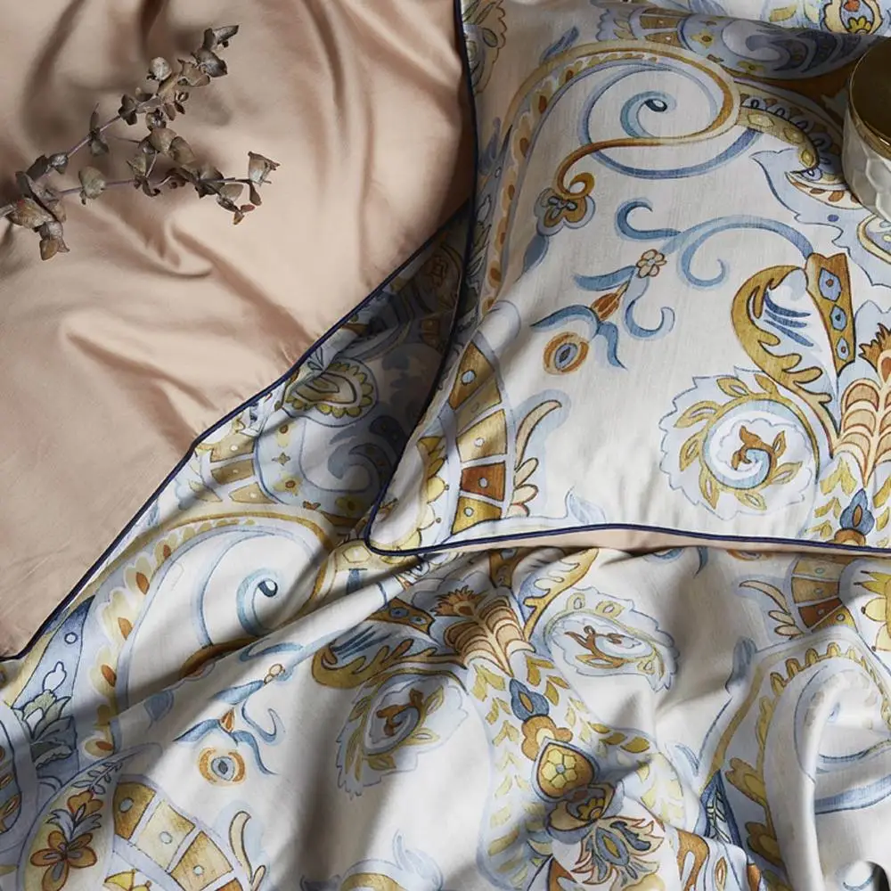 Европейский роскошный богемный Мандала Египетский хлопковый комплект постельного белья, постельное белье королевского размера, плоский лист, набор пододеяльников