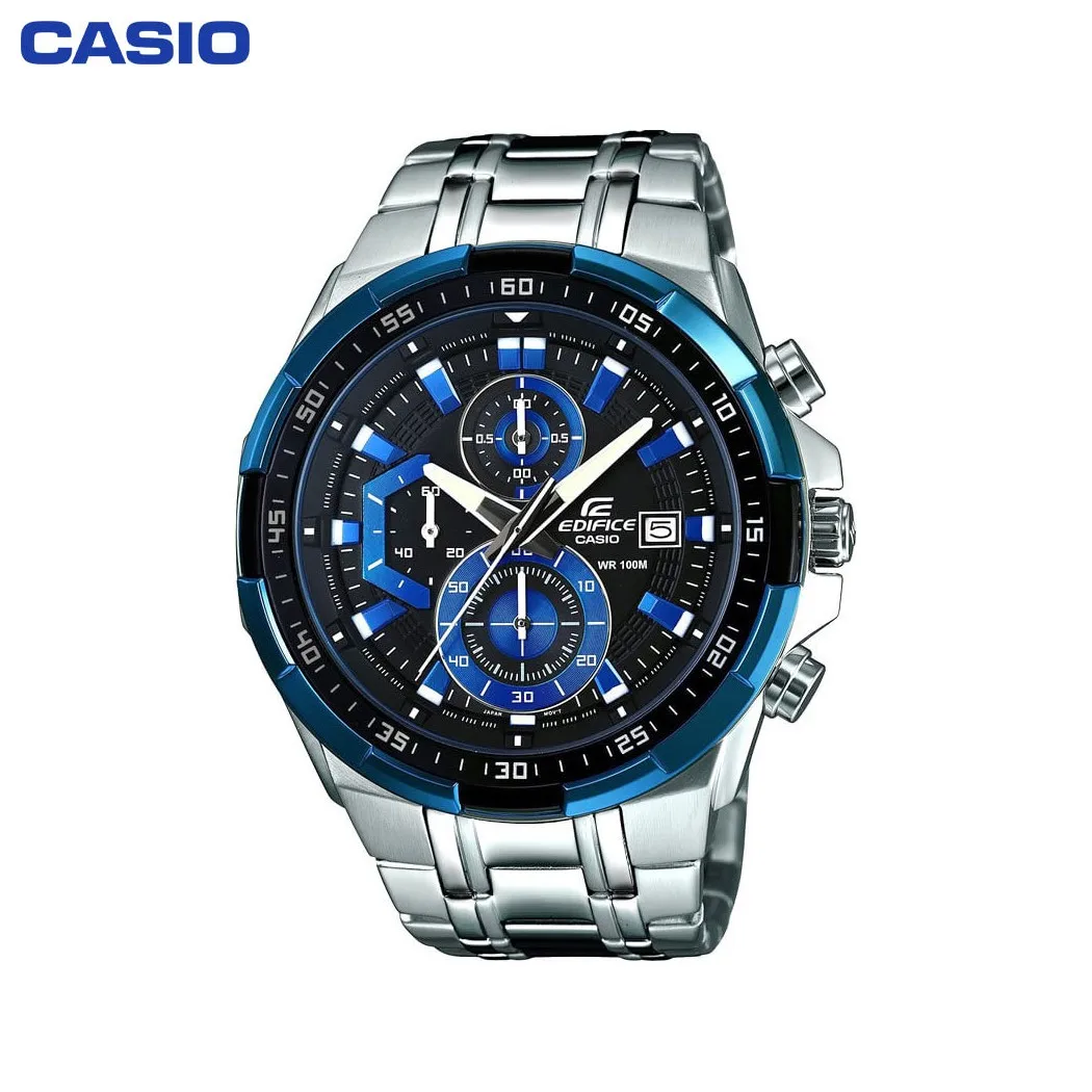 Наручные часы Casio EFR 539D 1A2 мужские с кварцевым хронографом на браслете|Спортивные