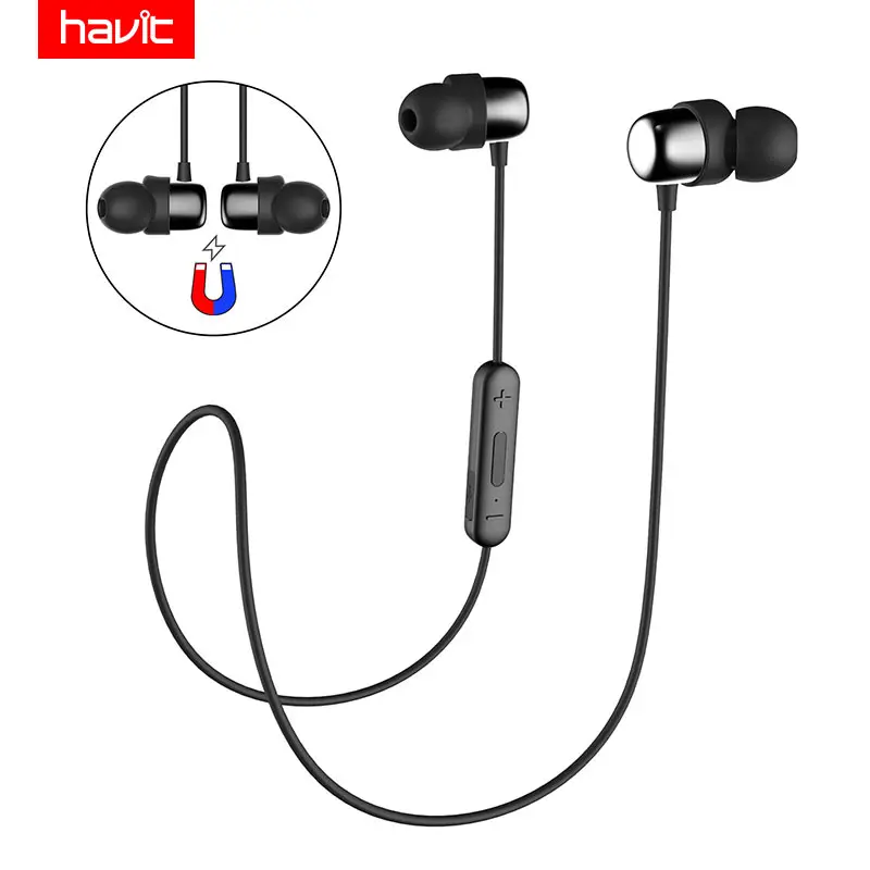 Online Havit Auriculares Bluetooth hakit deporte V4.2 IPX5 a prueba de sudor tapones magnéticos auriculares inalámbricos estéreo a prueba de agua con micrófono I39