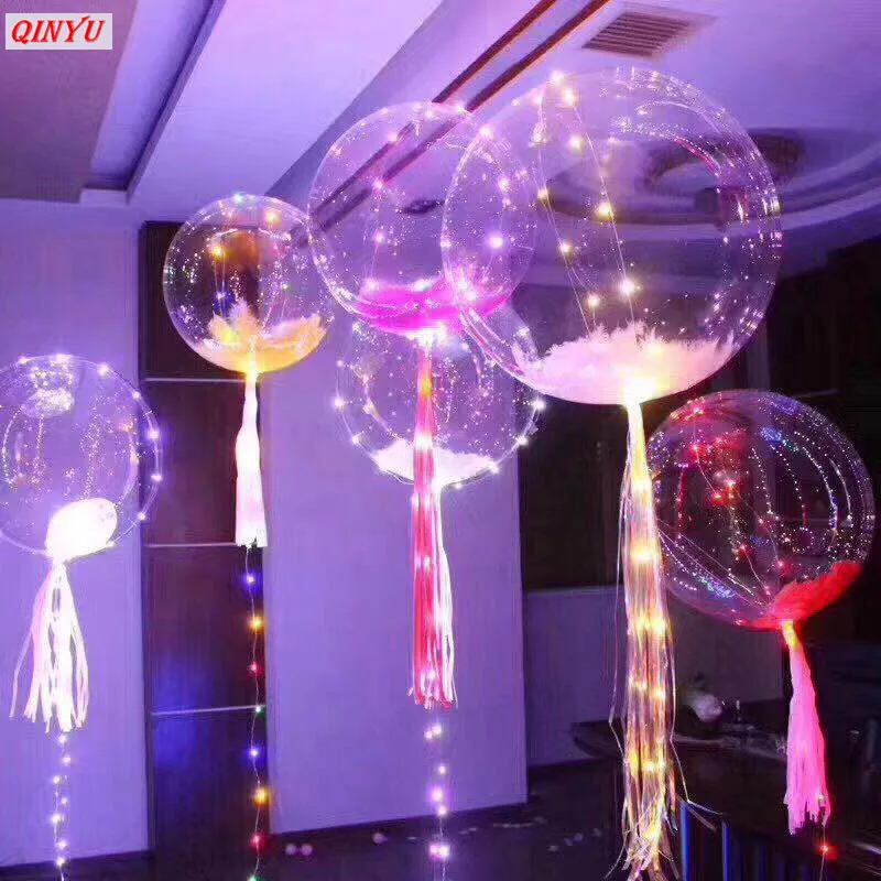 1set LED Balloon Light Ball Luminous Latex nitrogen Balloons Christmas Decor Birthday Party Baloon Supplie Luminous Wave Ball 5z