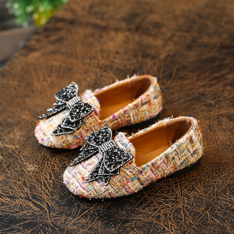 2018 New Spring Children Princess Shoes Cute Girls Party Kids Big Bow Autumn Rhinestone Single Dance for girl | Детская одежда и