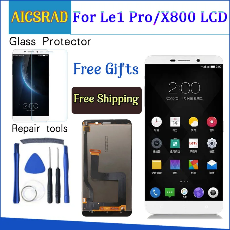 Дешево Без битых пикселей HD ips дисплей для LeTV LeEco Le 1 Pro X800 ЖК сенсорный экран letv font b lcd b font x800 Замена золотой белый