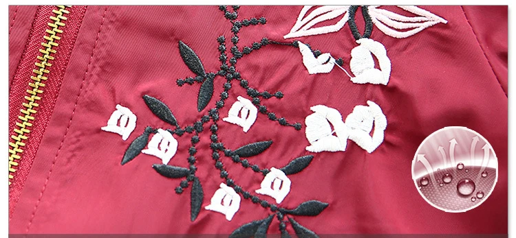 Girls Bomber Jackets Spring Embroidery Floral Nylon Jacket Kids Red Coat For Girls Casual Children Outerwear Embroidery Honeybee HTB1ksFcQXXXXXcZaFXXq6xXFXXXR - Girls Bomber Jackets Spring Embroidery Floral Nylon Jacket Kids Red Coat For Girls Casual Children Outerwear Embroidery Honeybee