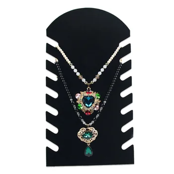 

Black Velvet Necklace Pendant Jewellery Display Stand Bust Show Case Holder 19*35.5cm