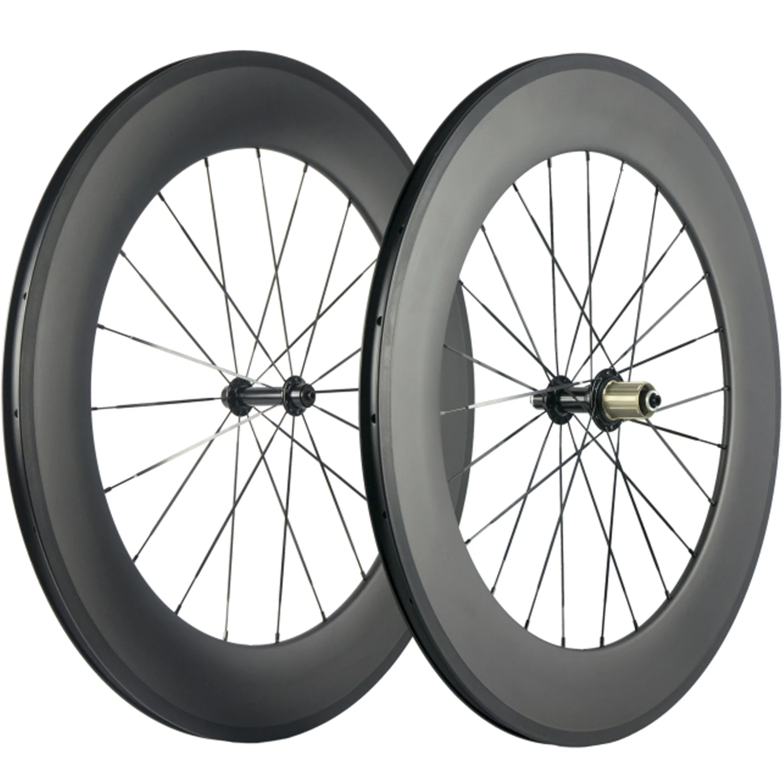 Flash Deal Whole Sale 38/50/60/88 Clincher/Tubular Carbon Wheels Road Bike V Brake Carbon Bicycle Wheelset Front/Rear Wheel 4