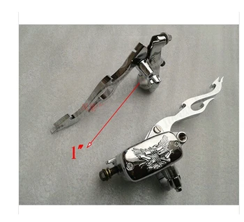 

Flame 1" Handlebar Brake Clutch Levers Reservoir For Honda Rebel CMX 250 CA125 250 450 Gold Wing GL1500 GL1800