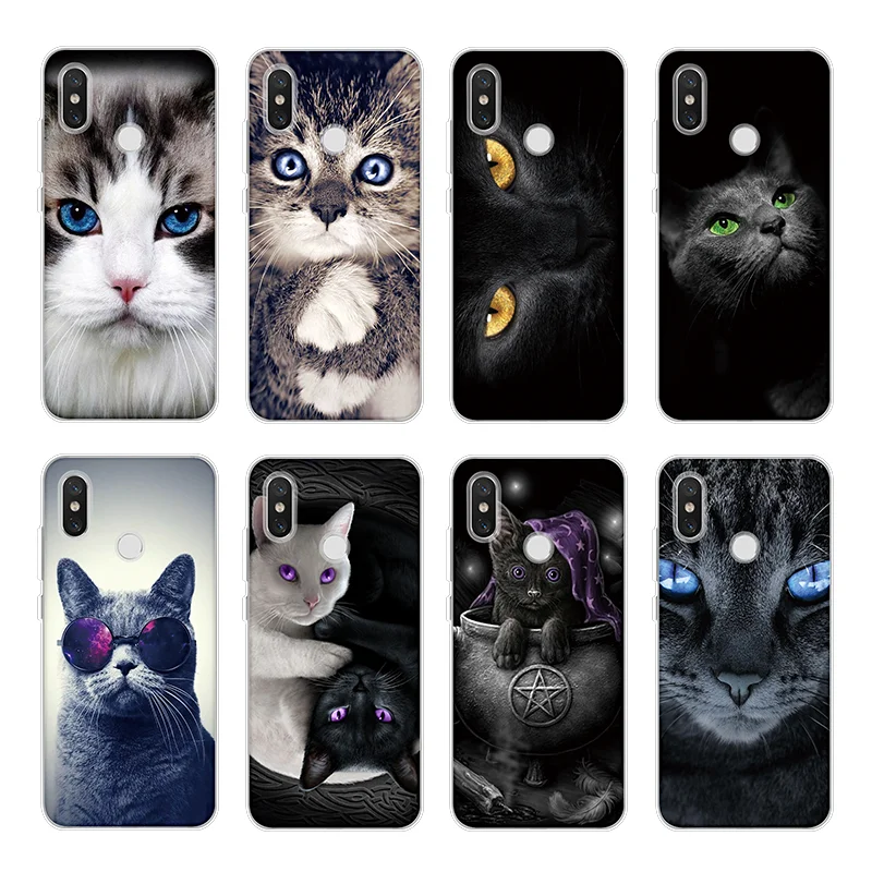 

For Cover iPhone X Xs Max XR 5 SE 6s 7 8 Plus For Xiaomi Mi A1 A2 5X 6X 4 4C 5 5S Plus 6 8 Mi Mix 2 2S Note 2 3 TPU Cat Case