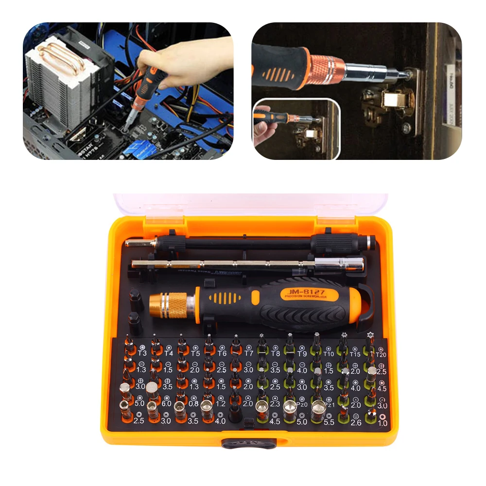 53 in 1 Multi purpose Precision Screwdriver Set with Trox Hex Cross Flat Y Star