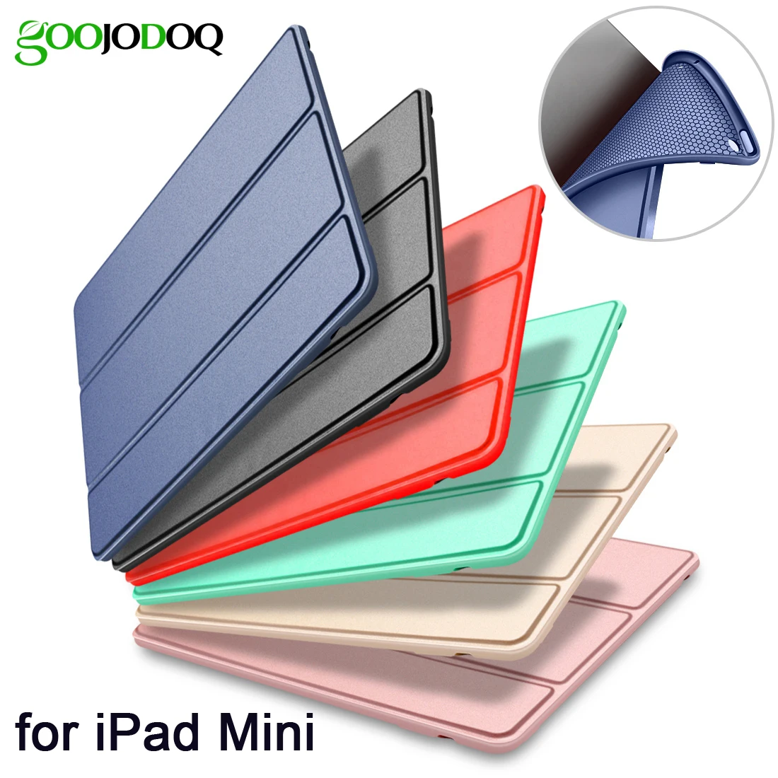 Case for iPad Mini 4 3 2 1 Case PU Leather Silicone Soft Back Trifold Stand Auto Sleep Smart Cover for iPad Mini 2 Case Funda Case for iPad Mini 4 3 2 1 Case PU Leather Silicone Soft Back Trifold Stand Auto Sleep Smart Cover for iPad Mini 2 Case Funda