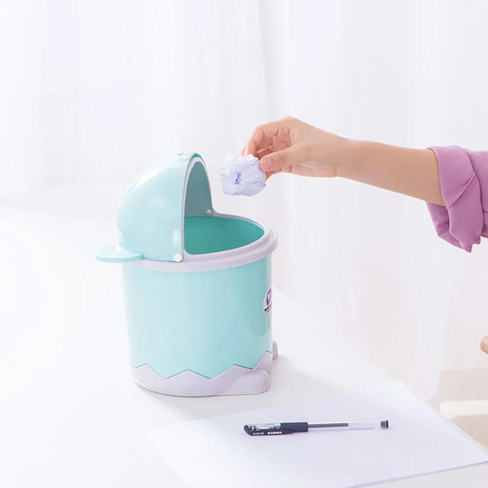 Desktop мусорные баки флип корзина для мусора крышка мини портативный Bin pouble Salle De Bain #