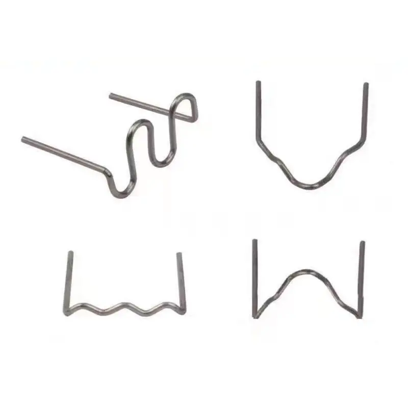

Newest 100 Pcs/Set Precut 0.6mm 0.8mm Wave Flat Hot Staples For Plastic Stapler Repair Welder