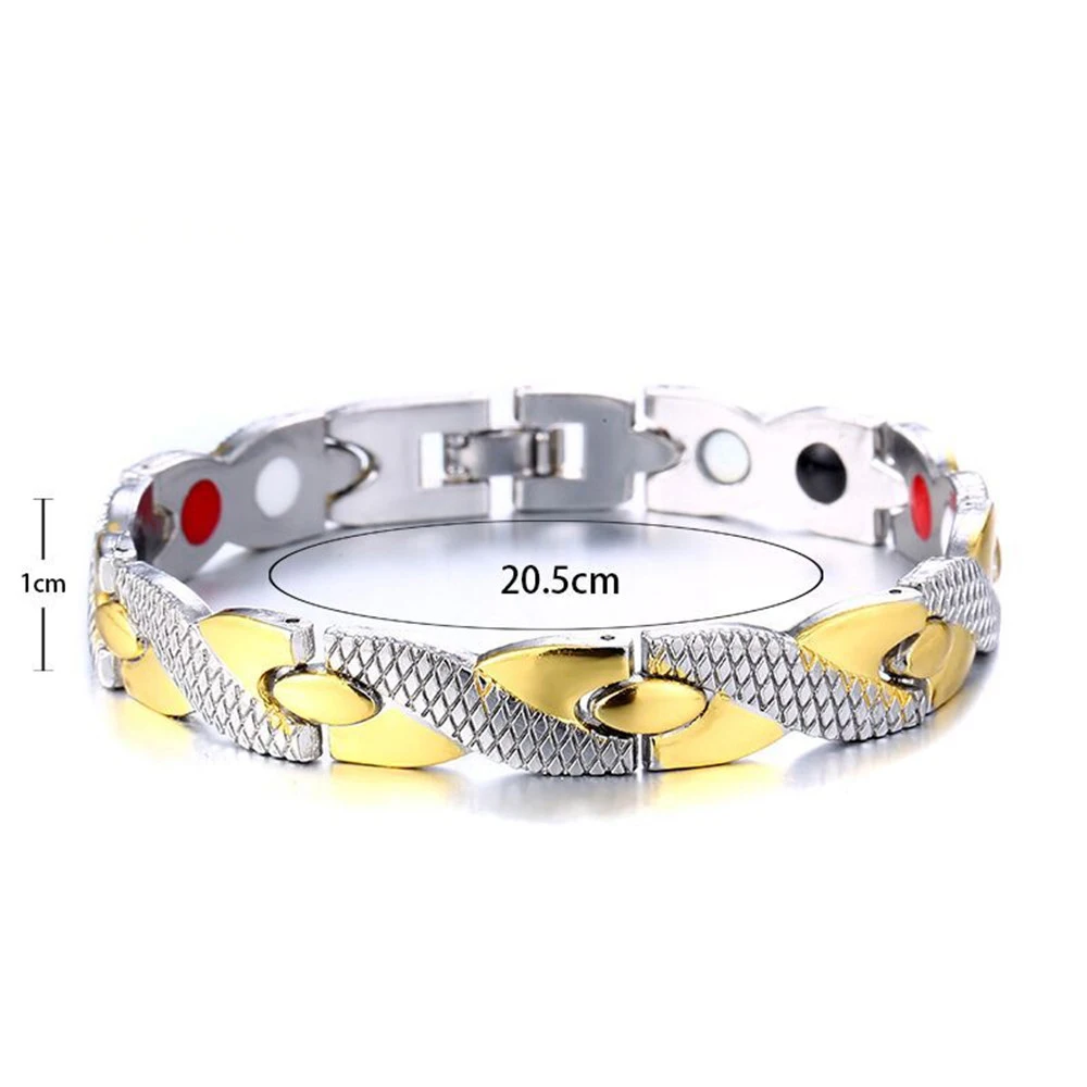 

Men Women Healthy Magnetic Bracelet Titanium Steel Power Therapy Magnets Men Bracelet Gift Fashion Jewelry Charm Bracelet