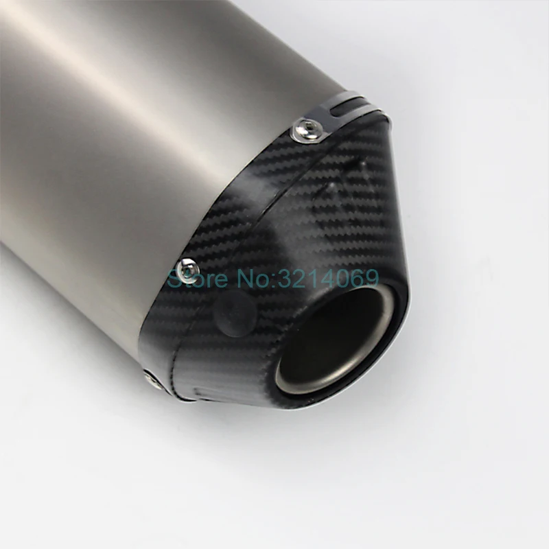 Лазерная Маркировочная Длина 370 мм Akrapovic Мотоцикл выхлопная труба глушителя для CBR600 прямой ряд универсальный глушитель мотоцикла трубы