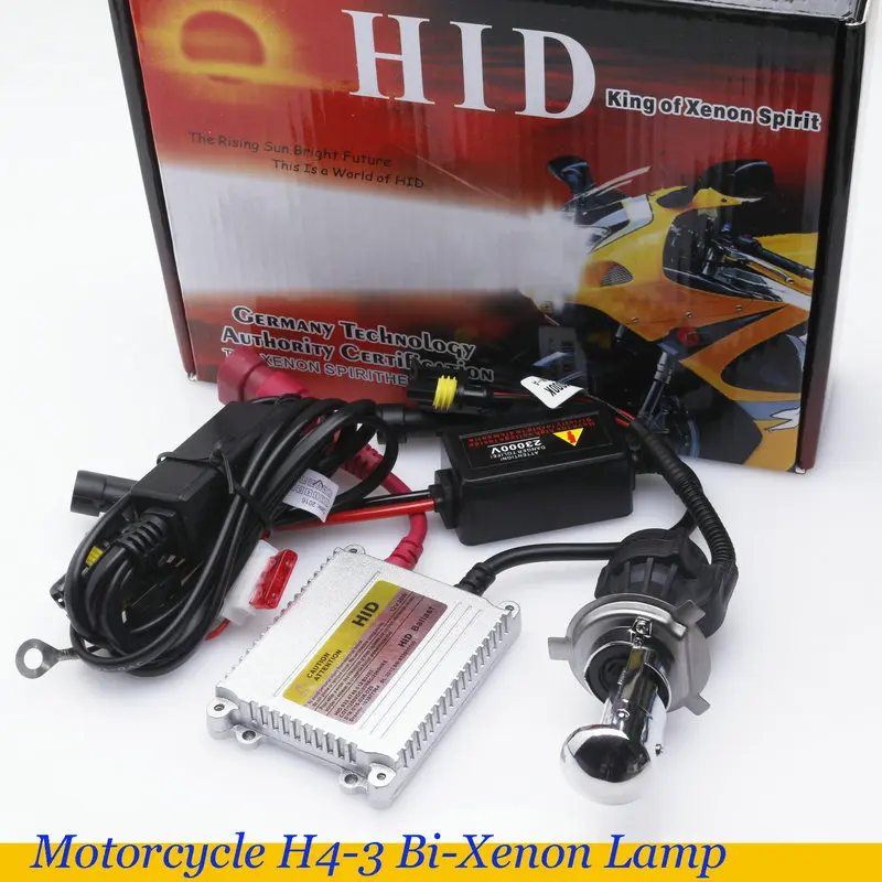Motocicleta hid xenon font b lamp b font h4 hi low h4 bi xenon soquete alta