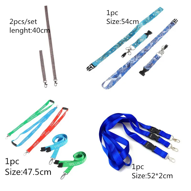 

2/1pcs Mobile Phone Straps Badge Gym Staff Lanyards Keycord Nekband Lanyard Staff Volunteer Design Neck Strap for Keys ID Card
