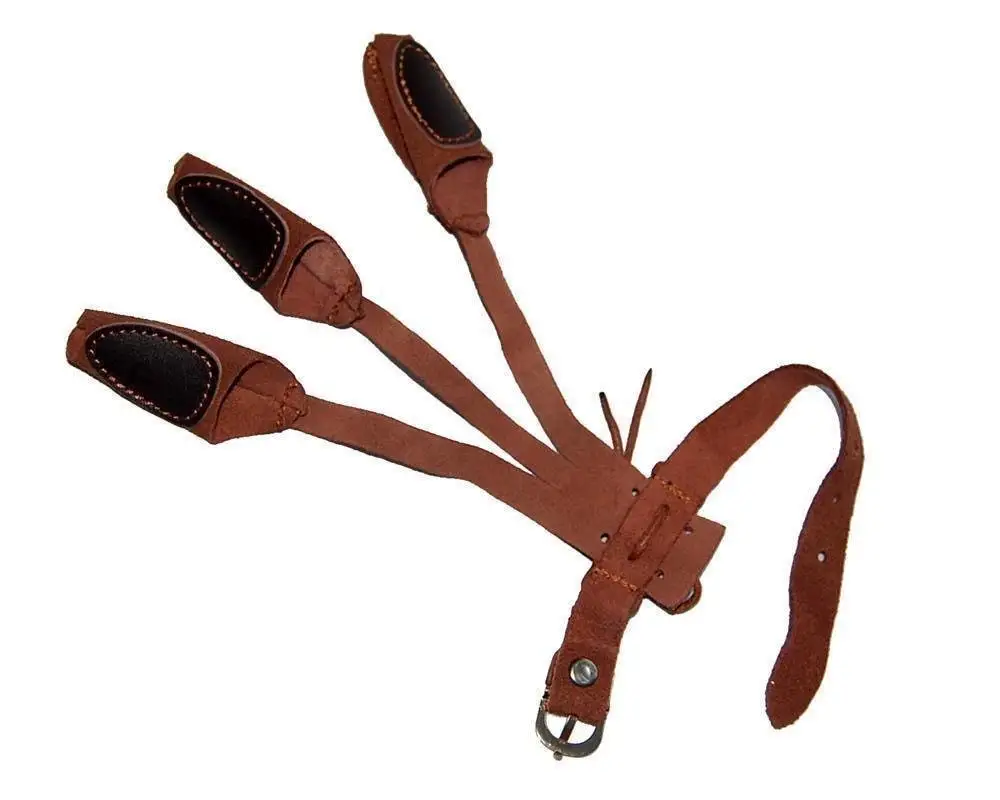 Huntingdoor кожаные 2 ремни на руку и 3 пальца защитные перчатки для рекурсивного соединения длинный лук Охота стрельба