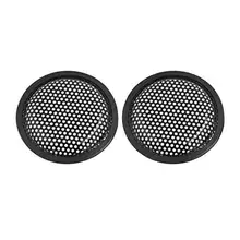 Adeeing 210 x 3mm 2pcs Universal Car Speaker Subwoofer Plastic Grill Cover Fits 8 Inch Subwoofer- Black Protetive Cover R30