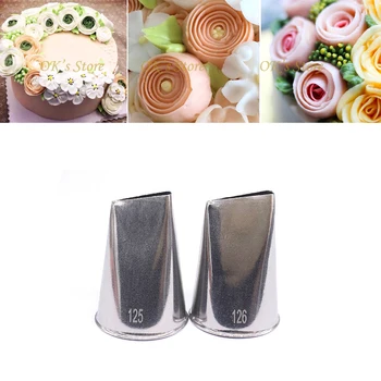 

Medium Rose Petals Stainless Steel Icing Piping Nozzles Cake Decorating Pastry Tip Sets Cupcake Tools Bakeware