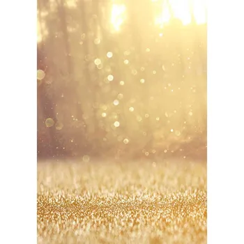 

5x7ft Gold Glitter Sequins Spots Custom Washable One Piece No Wrinkle Banner Photo Studio Background Backdrop Polyester Fabric