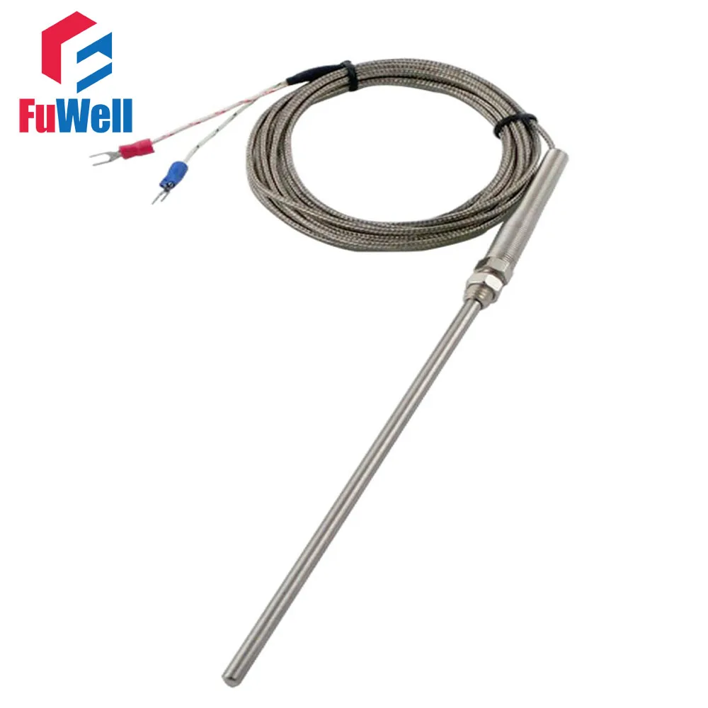 Type K Thermocouple 4x200mm/5x200mm Probe M8 Thread Diameter 1m/2m/3m/4m Wire Lengthin Solar