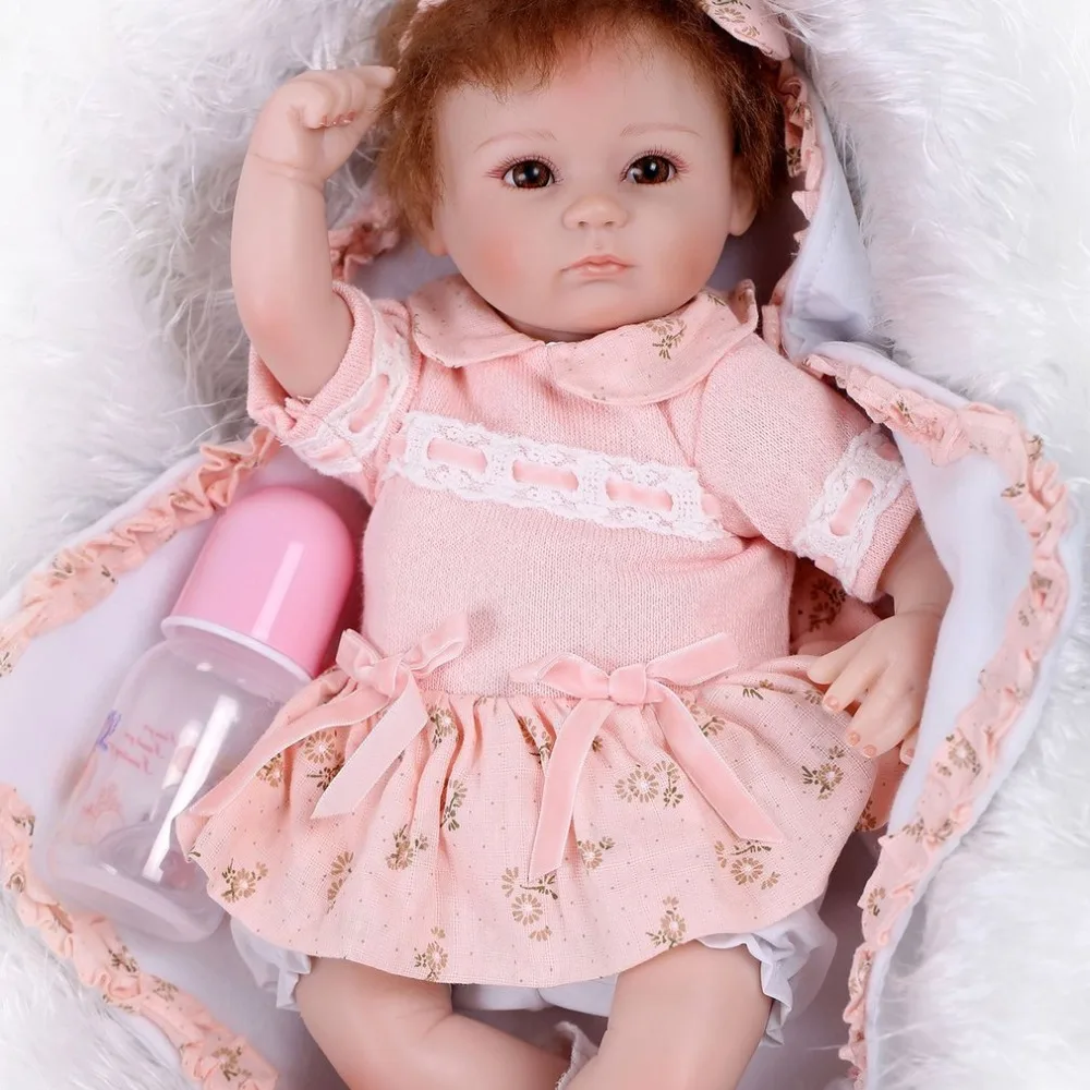 43cm Reborn Baby Doll Toys Soft Realistic Lifelike Newborn Bebe Doll