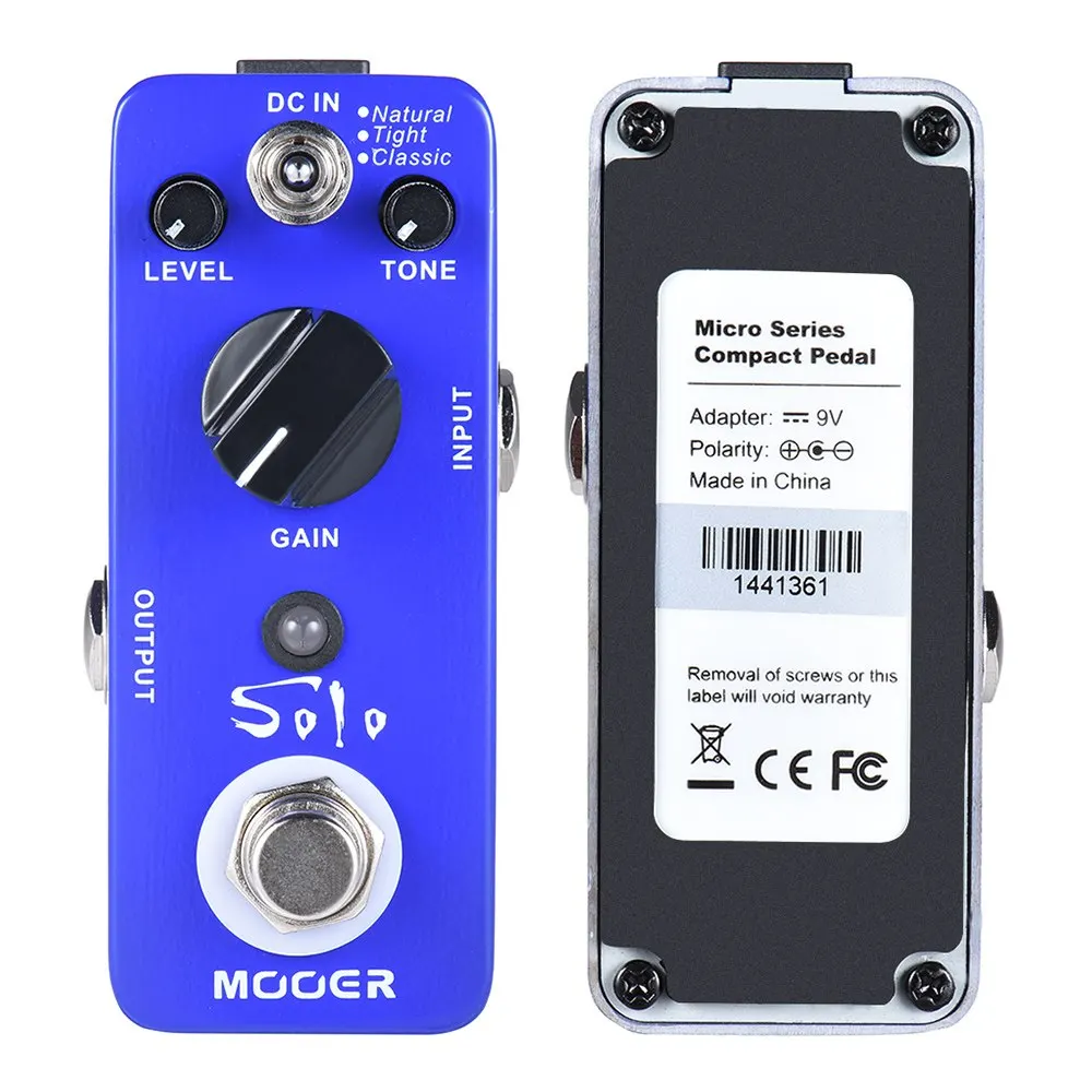 MOOER SOLO гитара с эффектом искажения педаль с высоким коэффициентом усиления настоящий обход полная металлическая оболочка