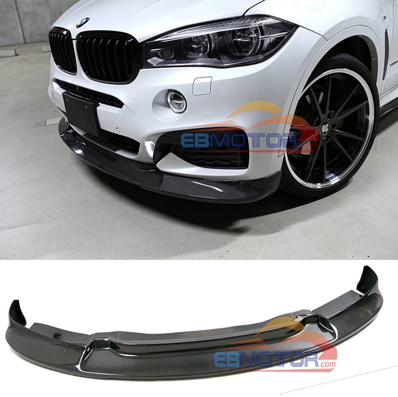 ebmotor-com Real Carbon Fiber Front Lip Spoiler For BMW F16 X6 M-Sport 2015UP _3001