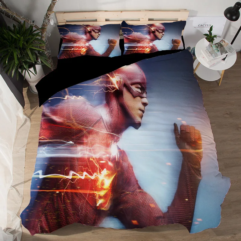 DC Comics 3D Printed bedding set The Flash Duvet Covers Superhero Justice League comforter bedding